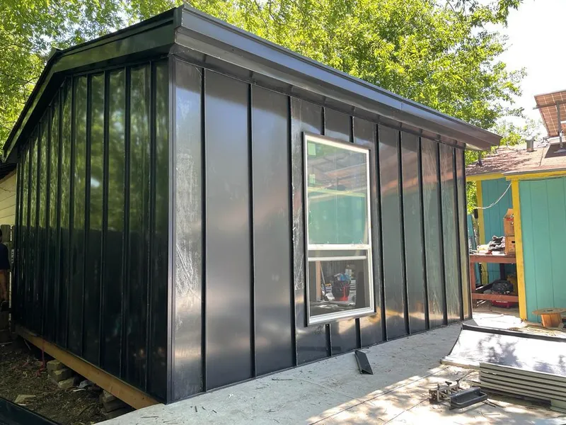 Black standing seam metal wall panels for Metal Roof Installation in New River